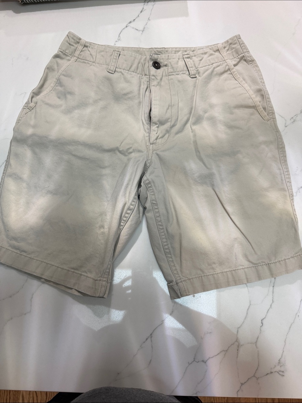 Old Navy Men's Light Khaki Flat-Front Shorts
